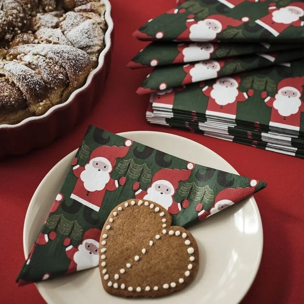 Ikea Vinterfint Paper Napkins Set of 30 Christmas Santa 605.811.28 Fast Ship